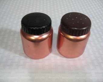 Copper Salt and Pepper Shakers, Vintage Copper, Salt and Pepper Shaker