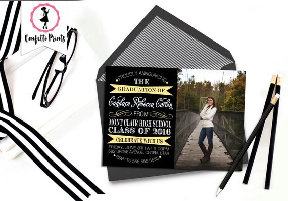Graduation Announcement | Graduation Invitation | Senior Graduation | Graduation Party Invitation | Open House - VINTAGE POSTER Printable Il_570xn