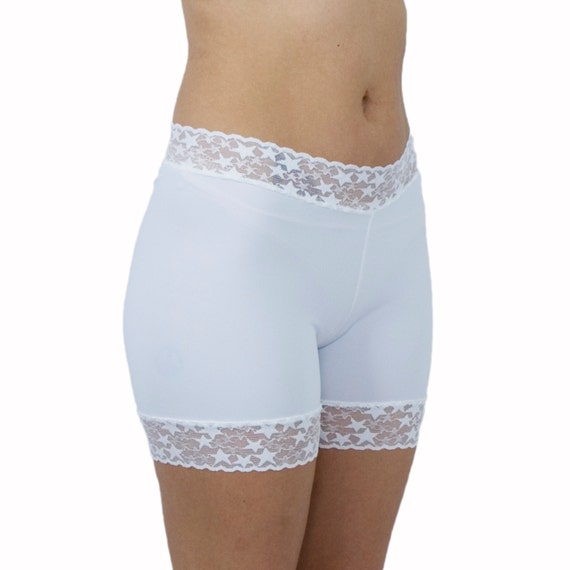 biker white shorts