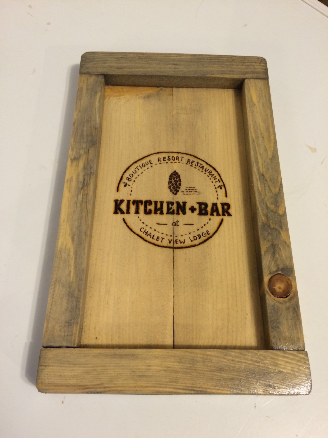 Personalized restaurant guest check presenter tray small