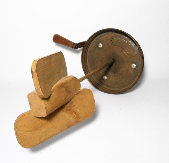 Antique Butter Churn Top Wood Paddle Lid Butter by TheBackShak