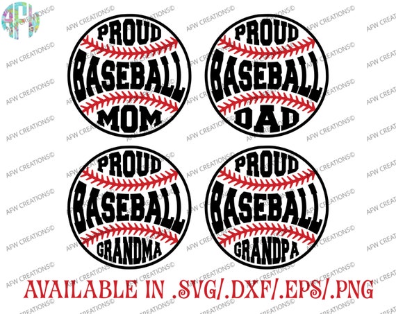 Download Digital Cut File, Proud Baseball Family, SVG, DXF, EPS ...