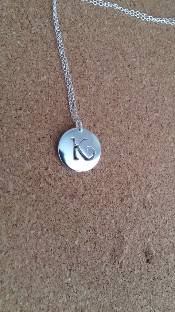 Letter K Necklace Letter K Jewelry Monogram Pendant