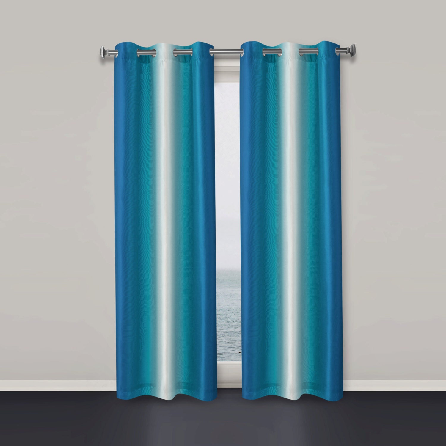 Window curtains Blue Window Curtain Modern Window Curtain