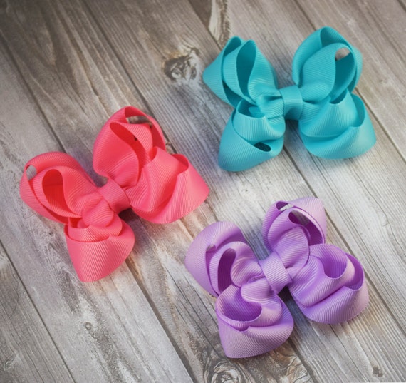 Boutique bow set Gift set Baby bows Newborn photo by Shaebugs