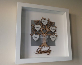 Family tree frame / wooden family tree / wooden tree / box