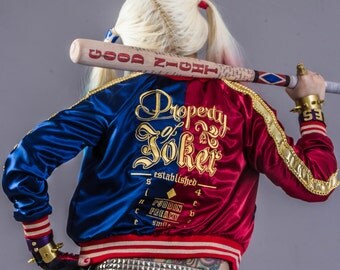 Harley Quinn Suicide Squad embroidered jacket cosplay custom made costume