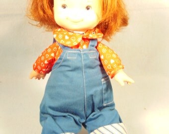 Vintage-1974-Fisher Price Doll-Audrey-Number 203-Cloth Body-Vinyl Face and Hands