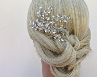 Crystal Bridal Hair Comb, Wedding Hair Comb, Crystal Hair Comb, Bridal Headpiece, COLOR CHOICES