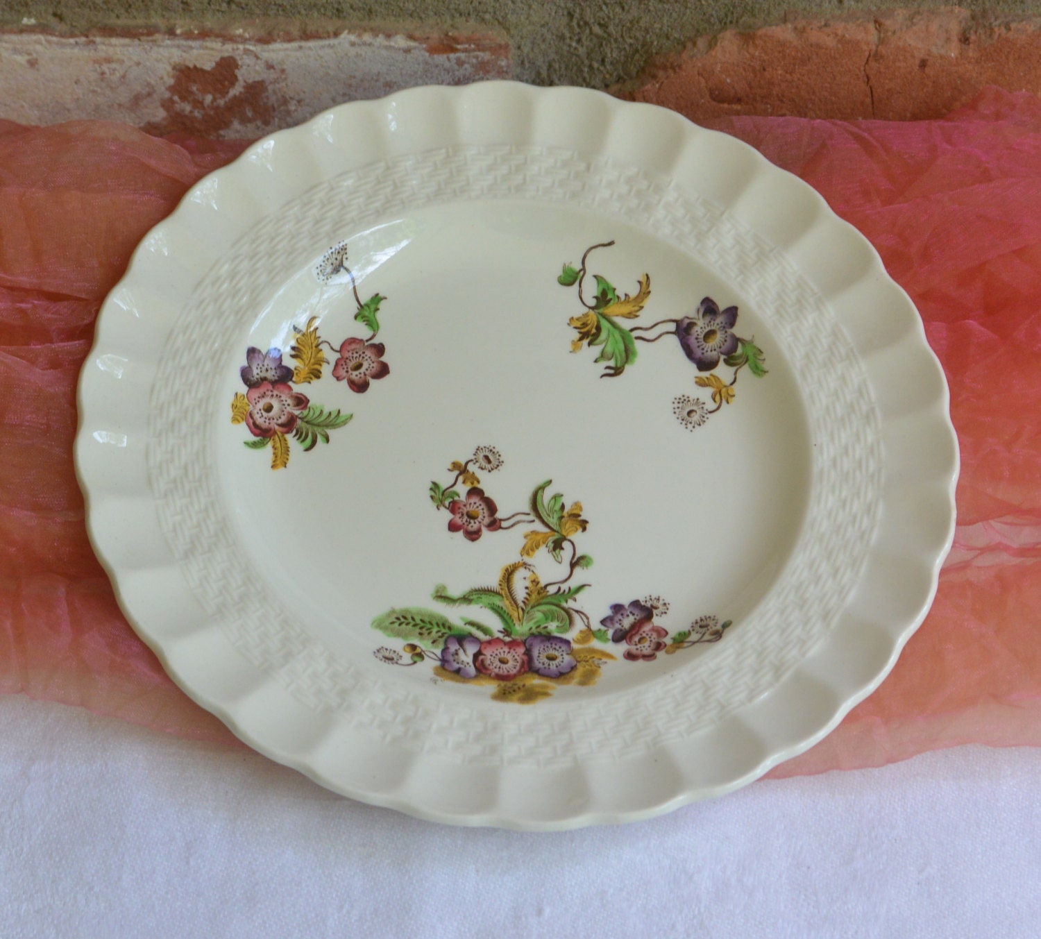 1960's Spode Plate England Copeland Wicker Lane