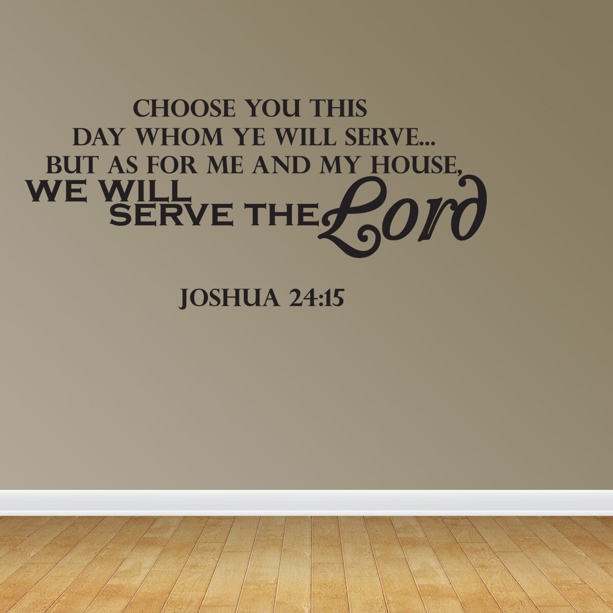 Wall Decal We Will Serve The Lord Joshua 2415 Inspirational