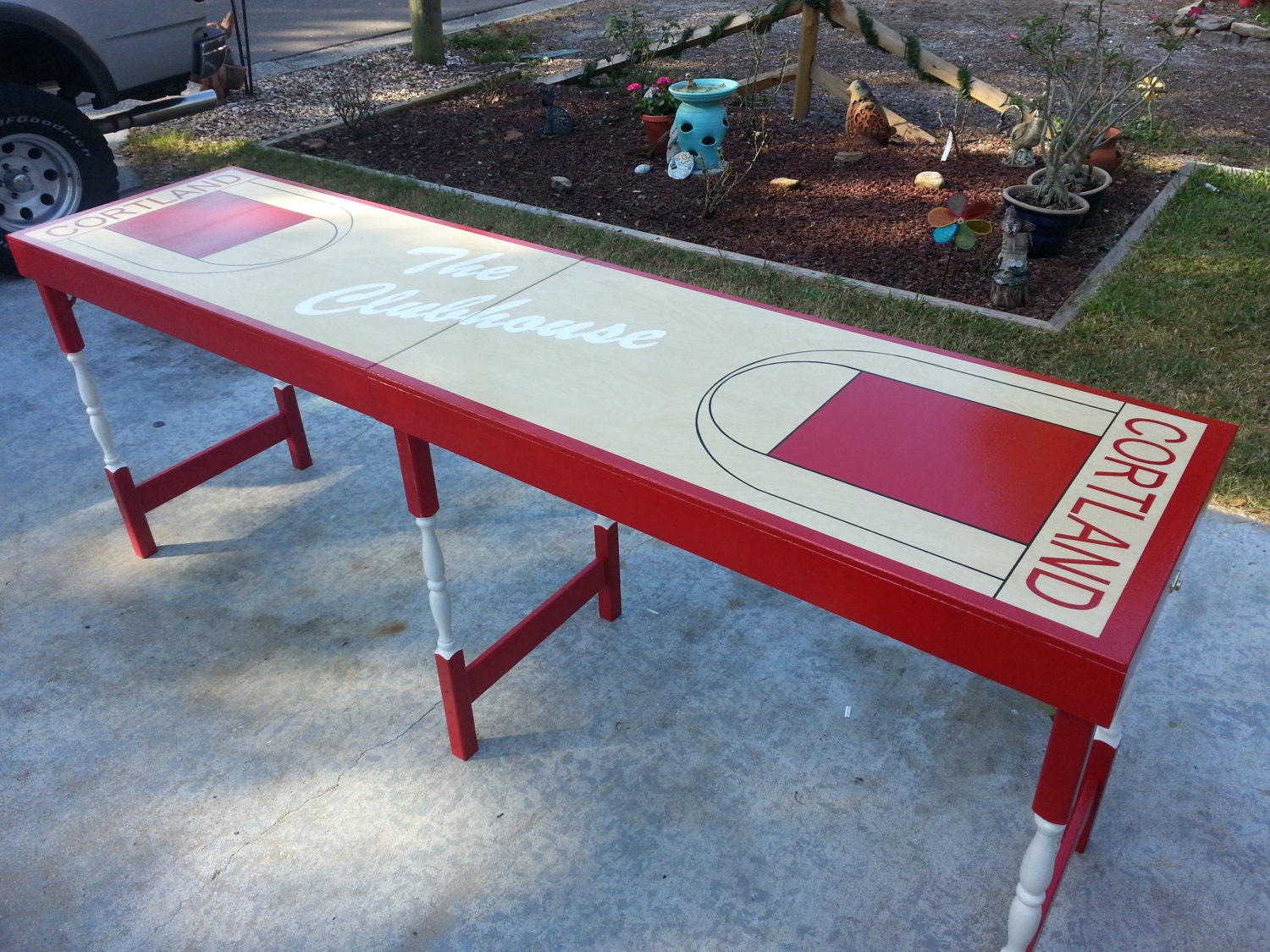 Custom Basketball Court Beer Pong Table