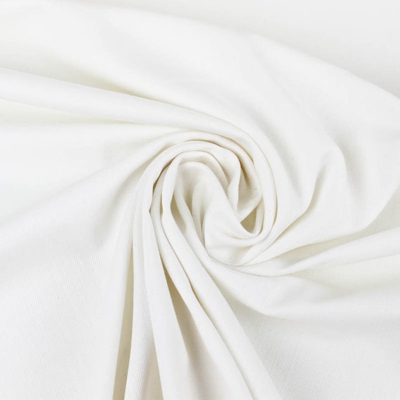 White Denim Fabric for Jeans Jackets and Dresses by the yard