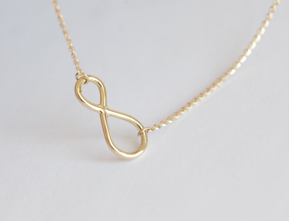 Gold Infinity Necklace Handmade Infinity with 14kt Gold Filled
