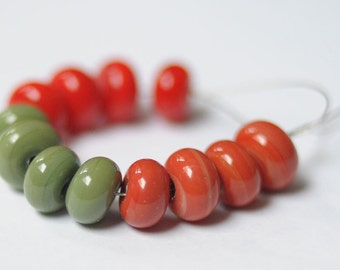 Lampwork Spacers lampwork spacer bead Handmade Glass Lampwork Beads Lampwork Supplies glass beads lampwork bead set rondelle glass bead