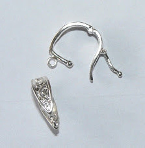 Sterling Silver Enhancer Bail Removable with clip lock 17
