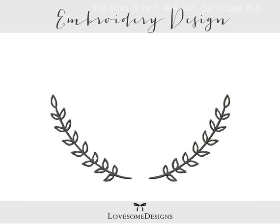 Download Half Wreath Five Sizes Embroidery Design by LovesomeEmbroidery