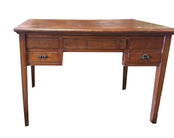 Antique Farmhouse chic Indo British Colonial Study Table Desk Console Tables Drawer India Furniture