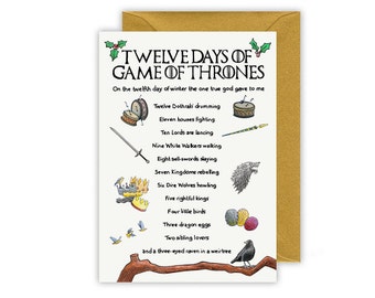 Multipack Twelve Days of Game of Thrones Christmas Card Packs of 5 and 10