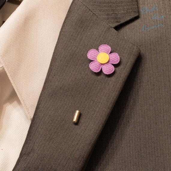 Purple Spring Flower Lapel Pin Small Flower Lapel Pin