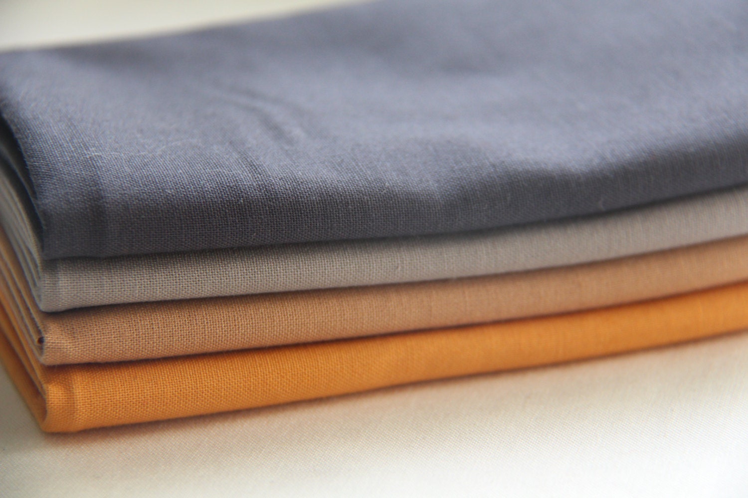 Foxley Village Kona Solids Fabric Bundle, 4 fat Quarters, Robert