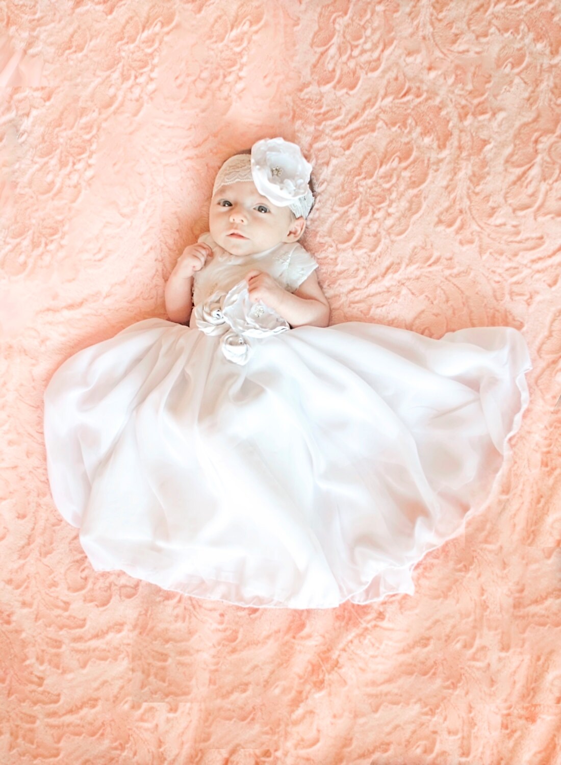 Lace and Satin Blessing dress Christening Dress Baptisim