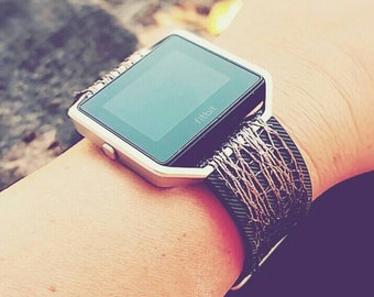 Fitbit Blaze Skin, Fitbling Accessory, Attachment, Wrap, Cover, Metallic Fitbit, Fitbling, Wearable Tech Jewelry