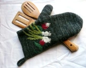 Handmade Felted Oven Mitt