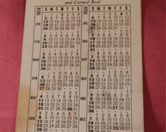 1958 calendar | Etsy