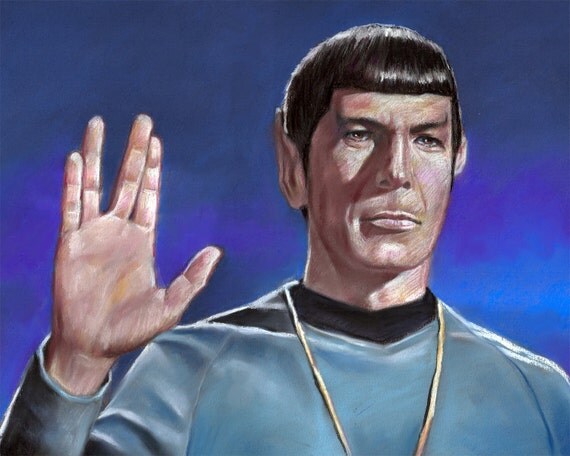 Star Trek Spock painting poster print reproduction