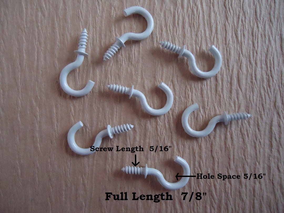 White Key Hooks Jewelry Hooks Hardware Hooks Screw Hooks