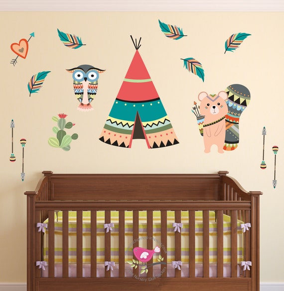 Tribal Wall Decal Aztec Decor Wall Stickers Nursery Wild