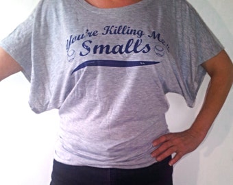 You're Killing Me Smalls Baseball Trademark Phrase Hipster Off The Shoulder T-Shirt ( women, teen girls )