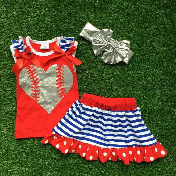 Girls Baseball Outfit Toddler Baseball by craftingballerinamom