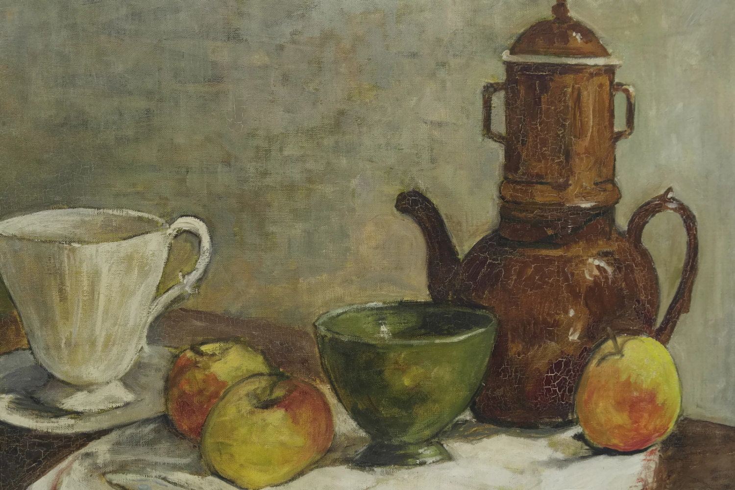 French Coffee Still Life Painting. Rustic Kitchen Art by D&#039;Otemar