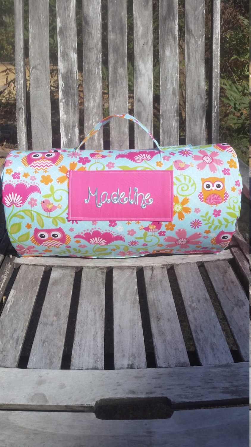 Personalized day care/ kindergarten nap mat in cotton fabric