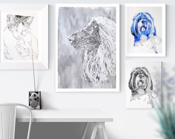 Custom Pet portrait: A professional animal portrait for dog lover, individual animal portrait