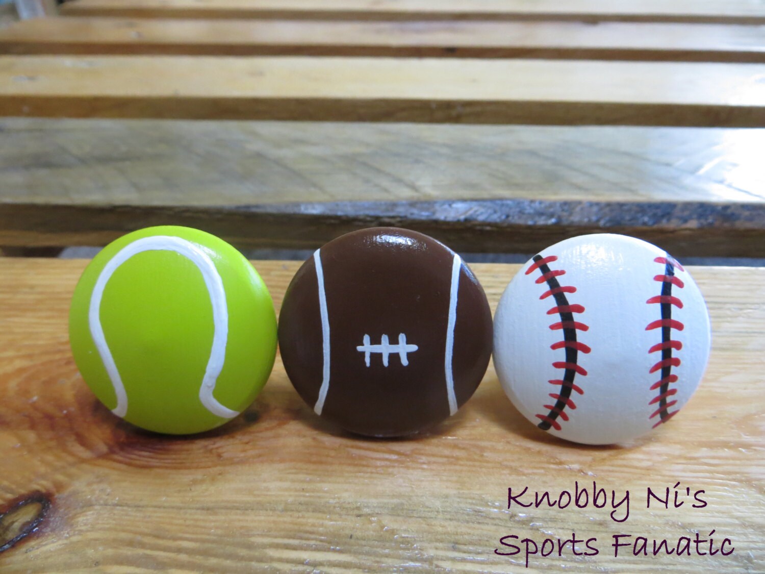 Sports Ball Hand Painted Drawer Knobs Dresser Pulls Drawer