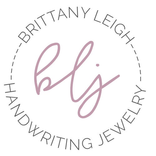 Custom Handwriting Jewelry Handmade in by BrittanyLeighJewelry