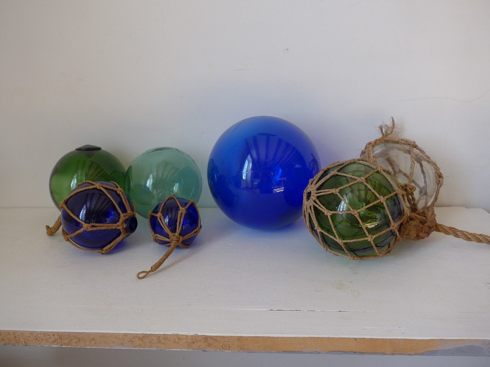 Vintage glass fishing floats