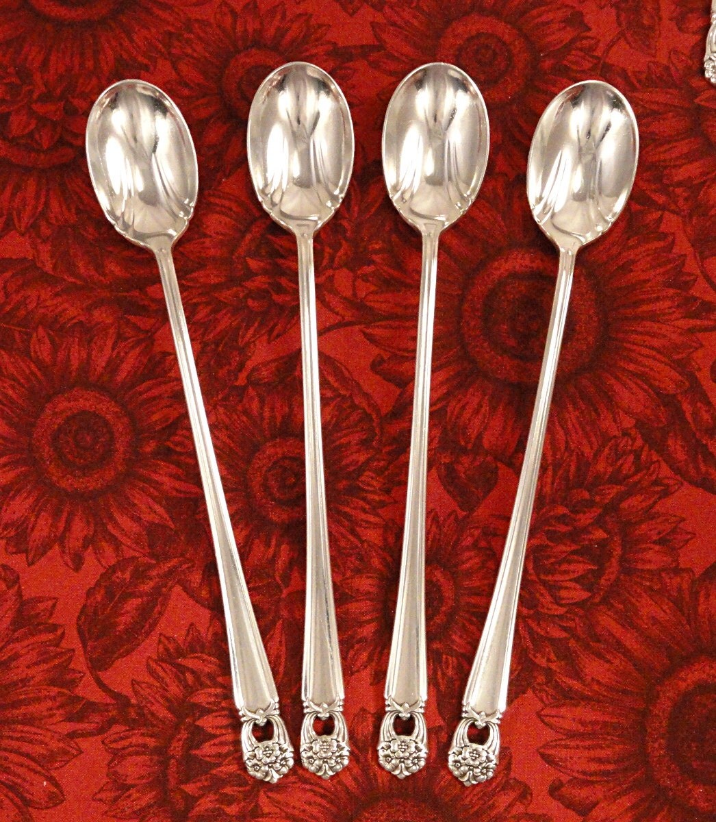 4 Ice Tea Spoons ETERNALLY YOURS 1847 Rogers Vintage 1941