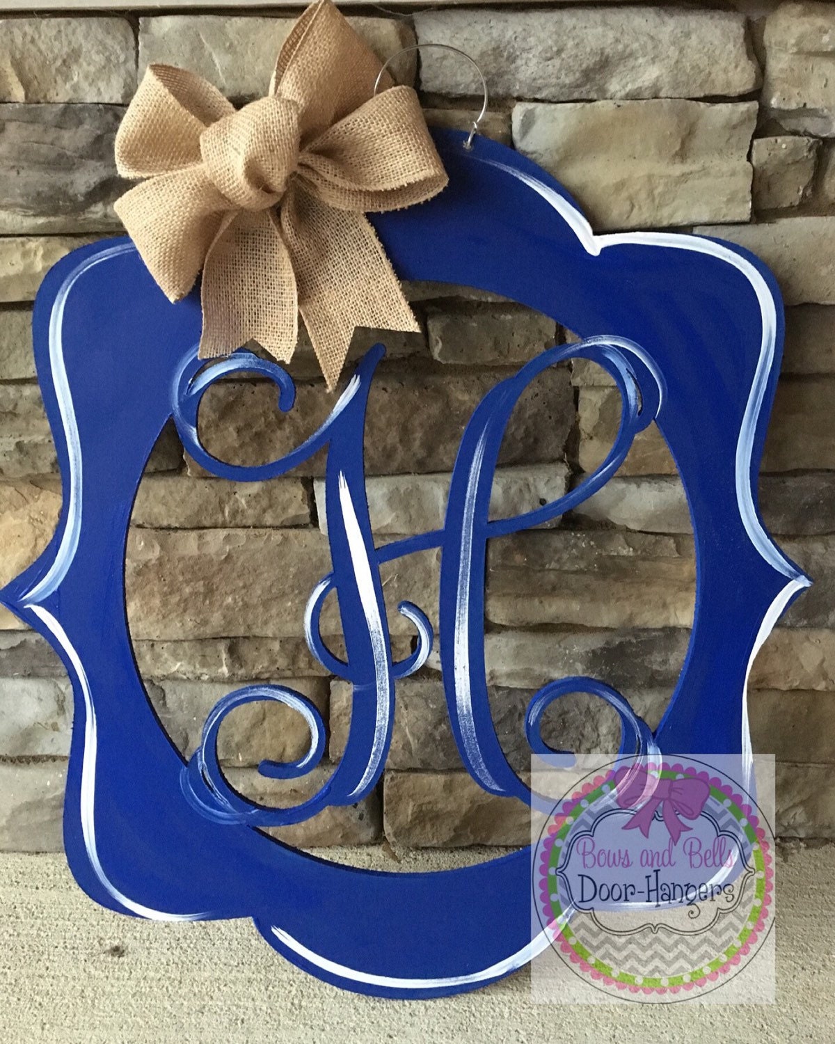 monogram door hanger Monogram Door sign initial door hanger