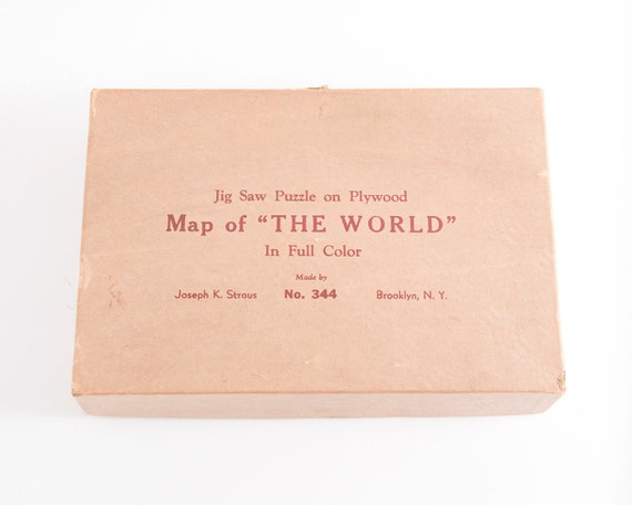 Map Of The World Joseph K. Straus No. 344 344 - 1939 Joseph. 