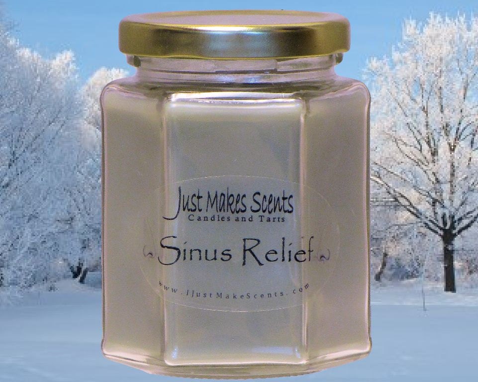 Sinus Relief Candle Homemade Blended Soy by IJustMakeScents