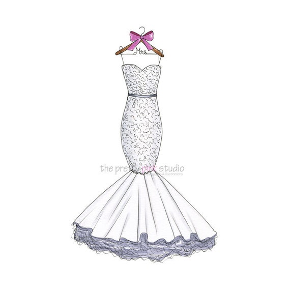 wedding dress drawing