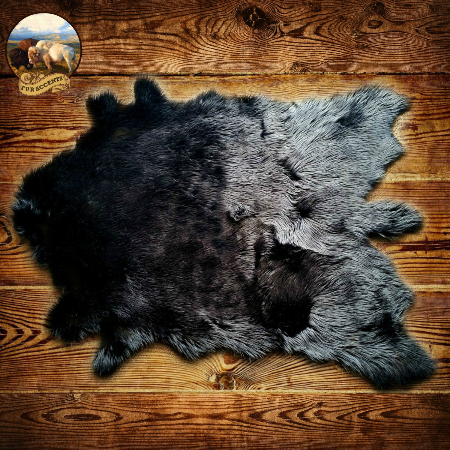 Classic Faux Fur Deer Skin Pelt Rug Buffalo Hide Area Carpet