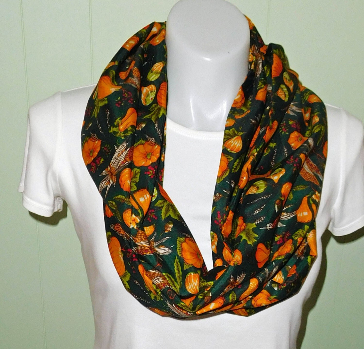Fall Infinity Scarf Fall Harvest Infinity scarf 8.5 in wide