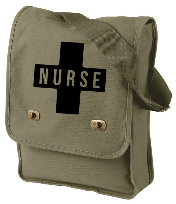 Items similar to Nurse Field Bag Messenger Bag Nursing LPN RN Purse