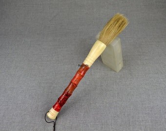 Chinese new year decoration happy holidays sign personalized red beaded jade brush