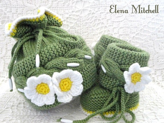 P A T T E R N  Knitting Baby Set Baby Shoes Knitted Baby Hat Pattern Baby Booties Baby Boy Baby Girl Pattern ( PDF file )